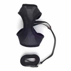 Ancol Soft Cat Harness & Lead - Black